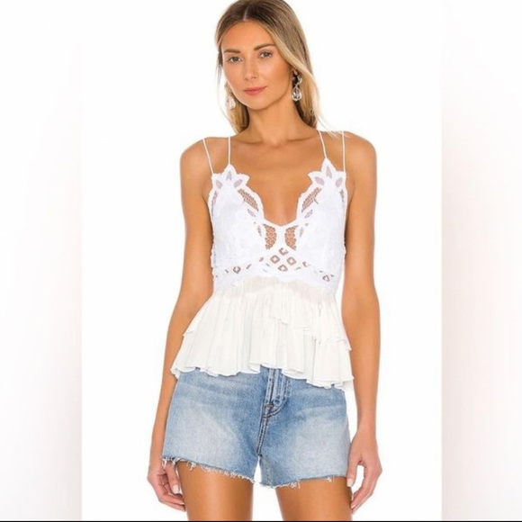 NWT, Free People Intimately “Adella” Cami, White, M, - Picture 9 of 13